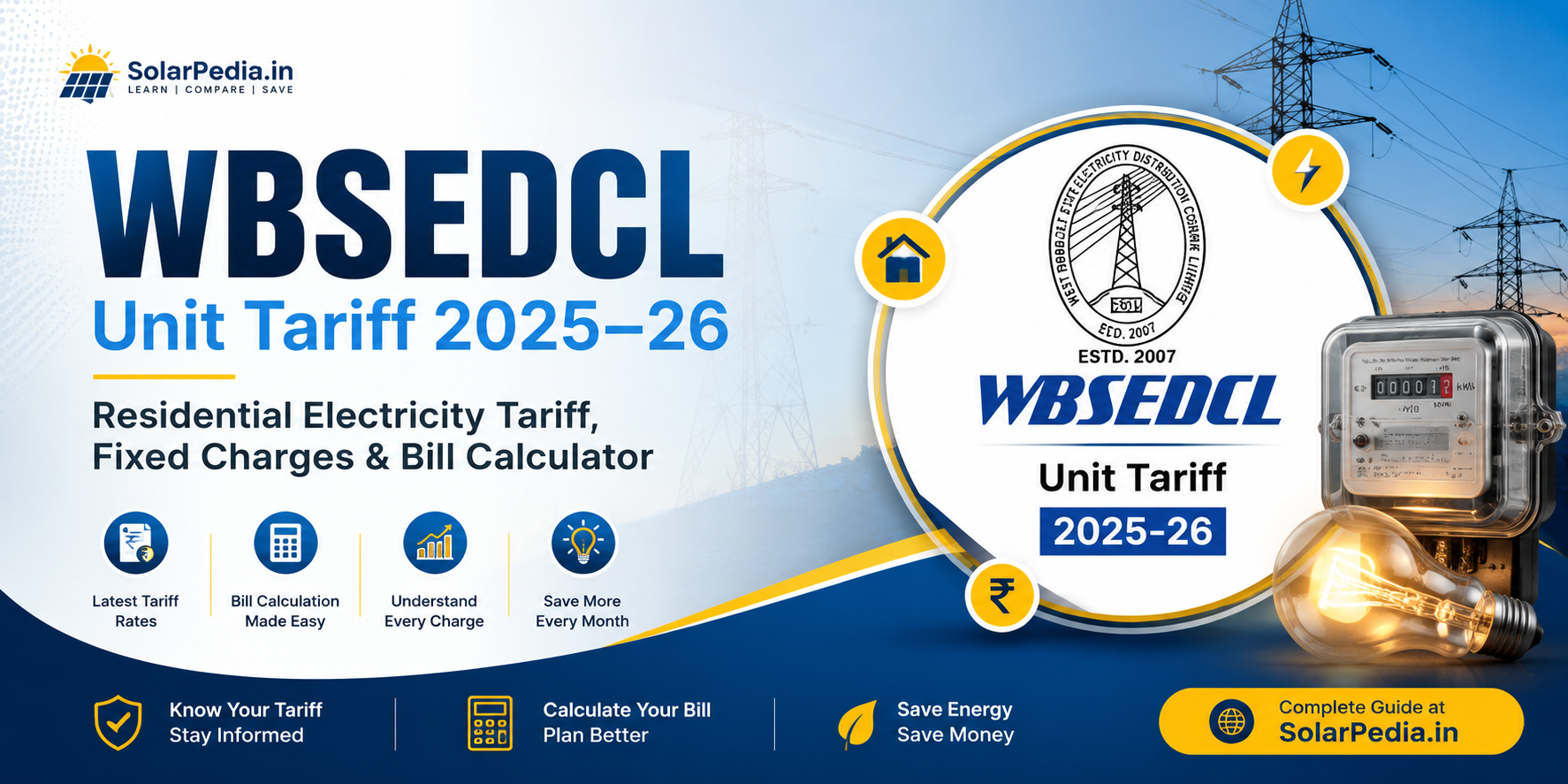 WBSEDCL Unit Tariff 2025-26
